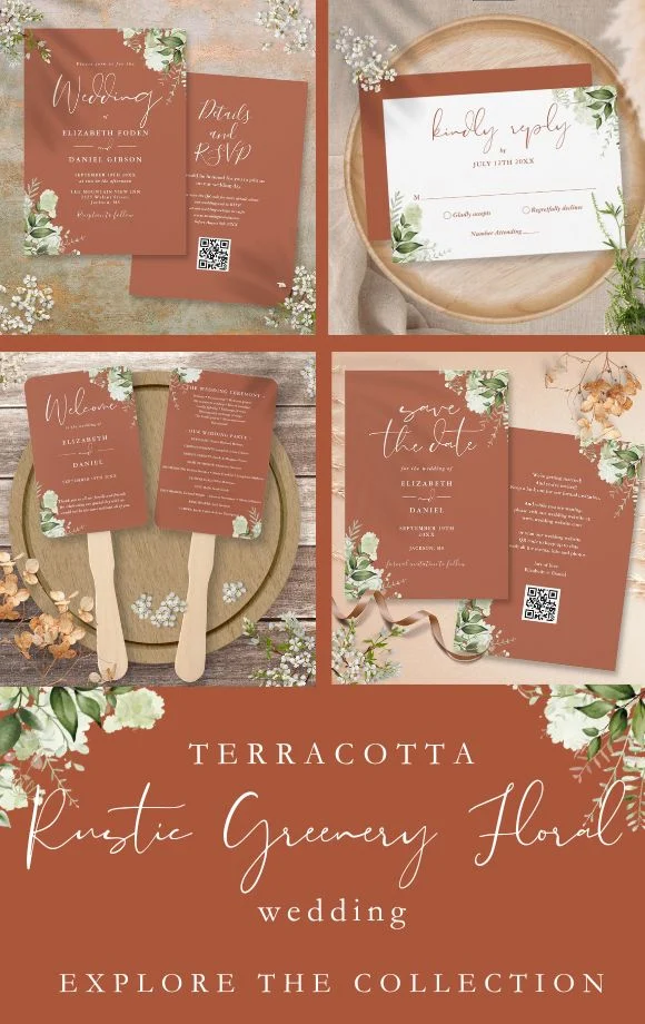 Terracotta Botanical Greenery Wedding Suite Cover