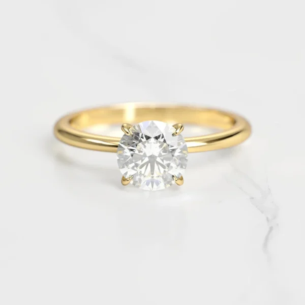 Capucinne Round Solitaire Diamond Ring
