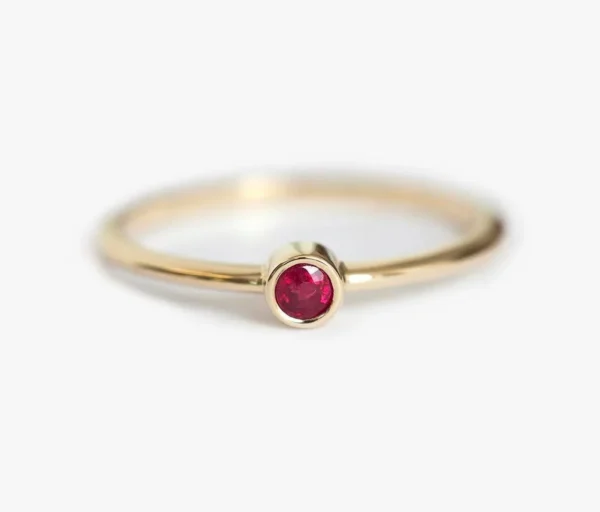 Capucinne Solitaire Ruby Ring