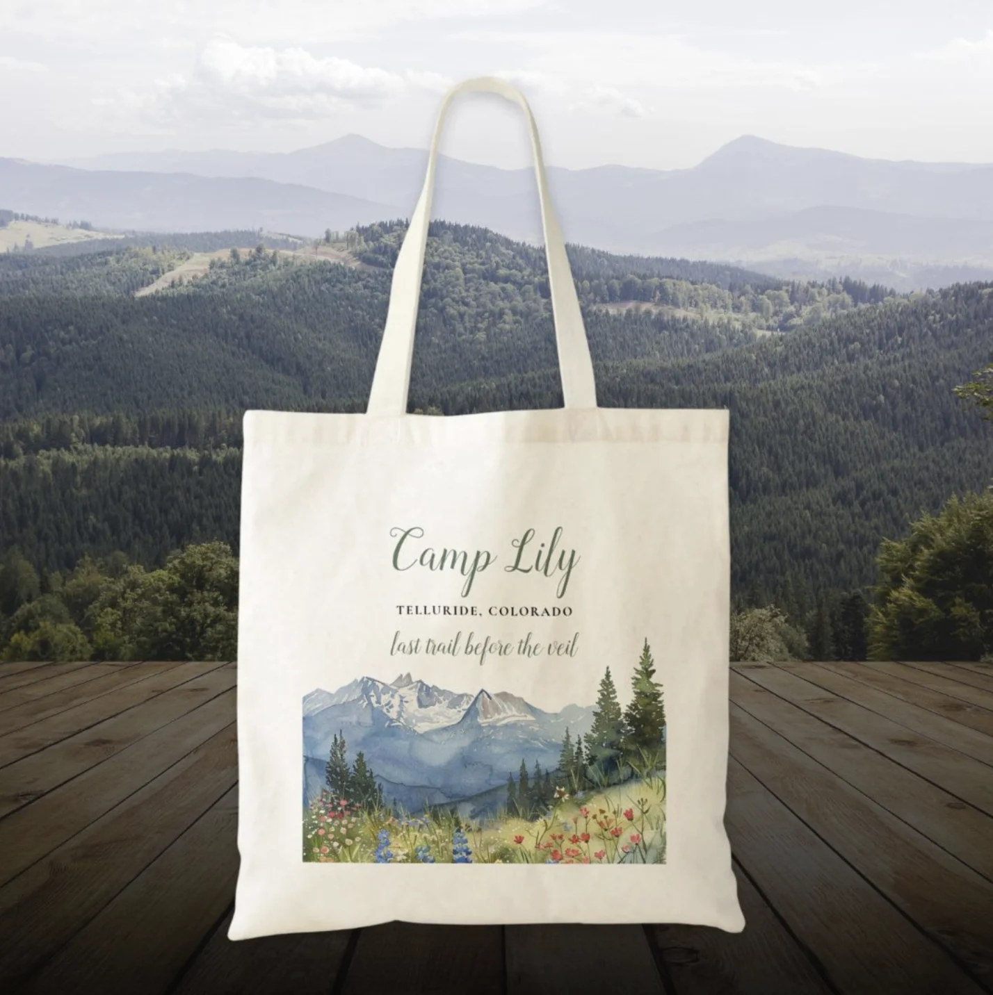 Camp Bachelorette Mountain Hiking Weekend Party Tote Bag