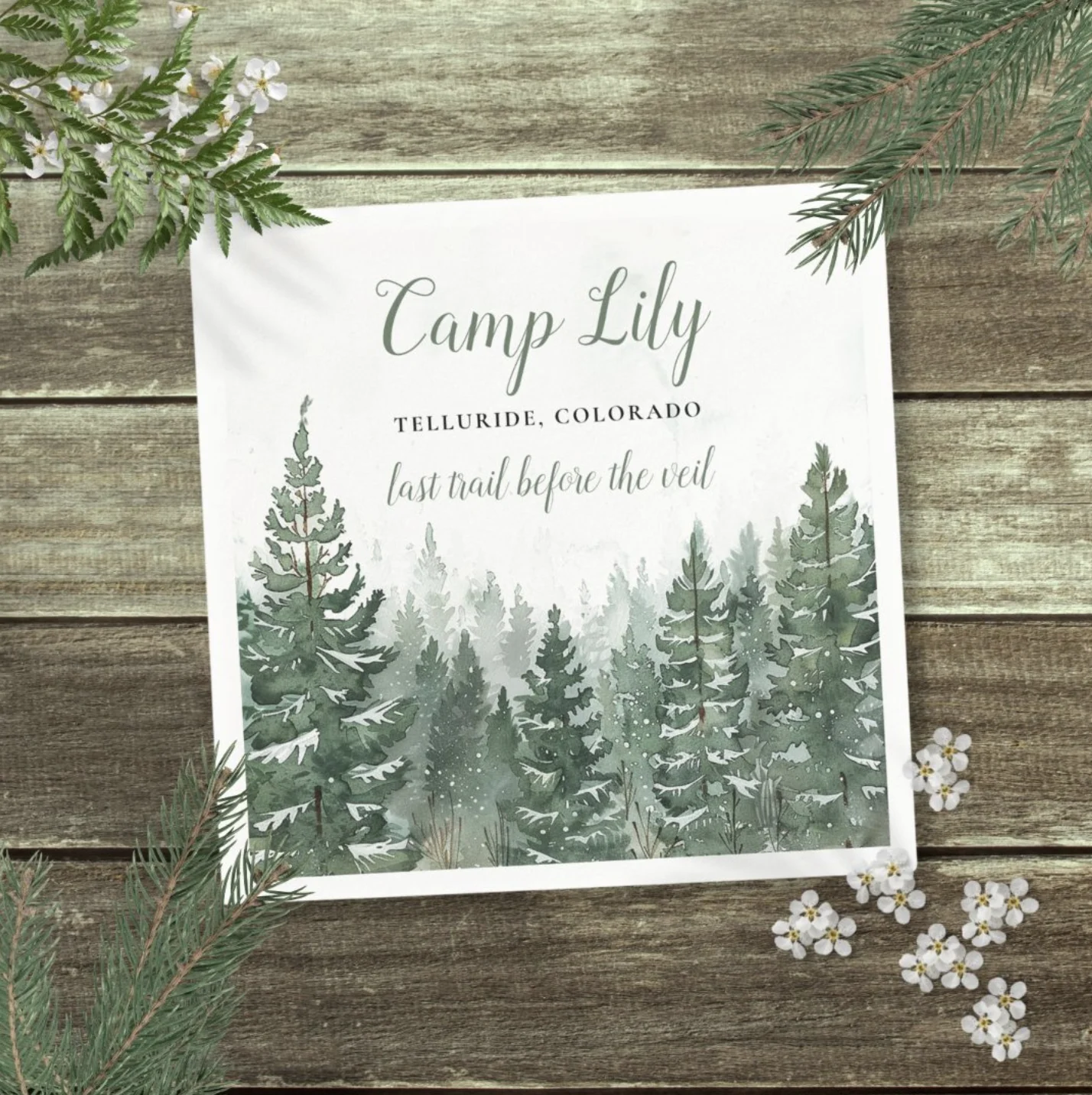 Camp Bachelorette Woodland Forest Weekend Party Napkins