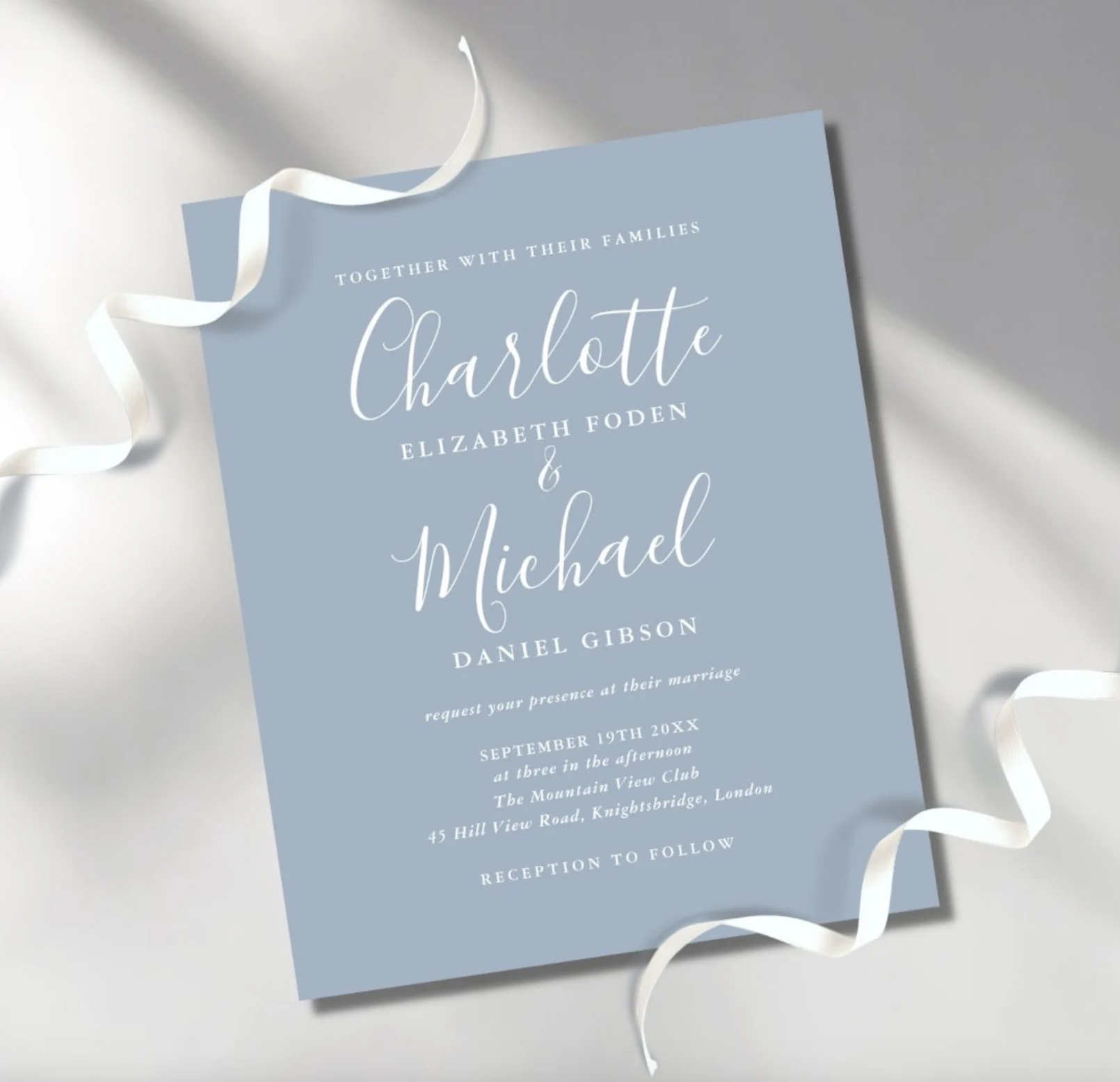 Thisisnotme Signature Script Dusty Blue Invitation