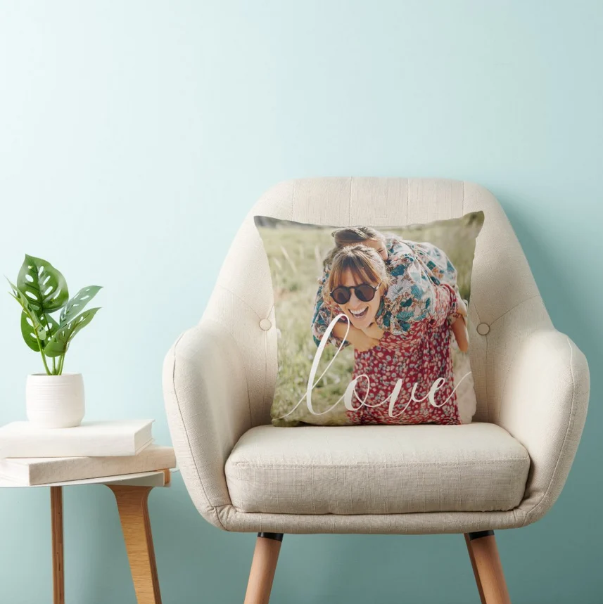 Your Favorite Family Photo Script Love Throw Pillow In Situ