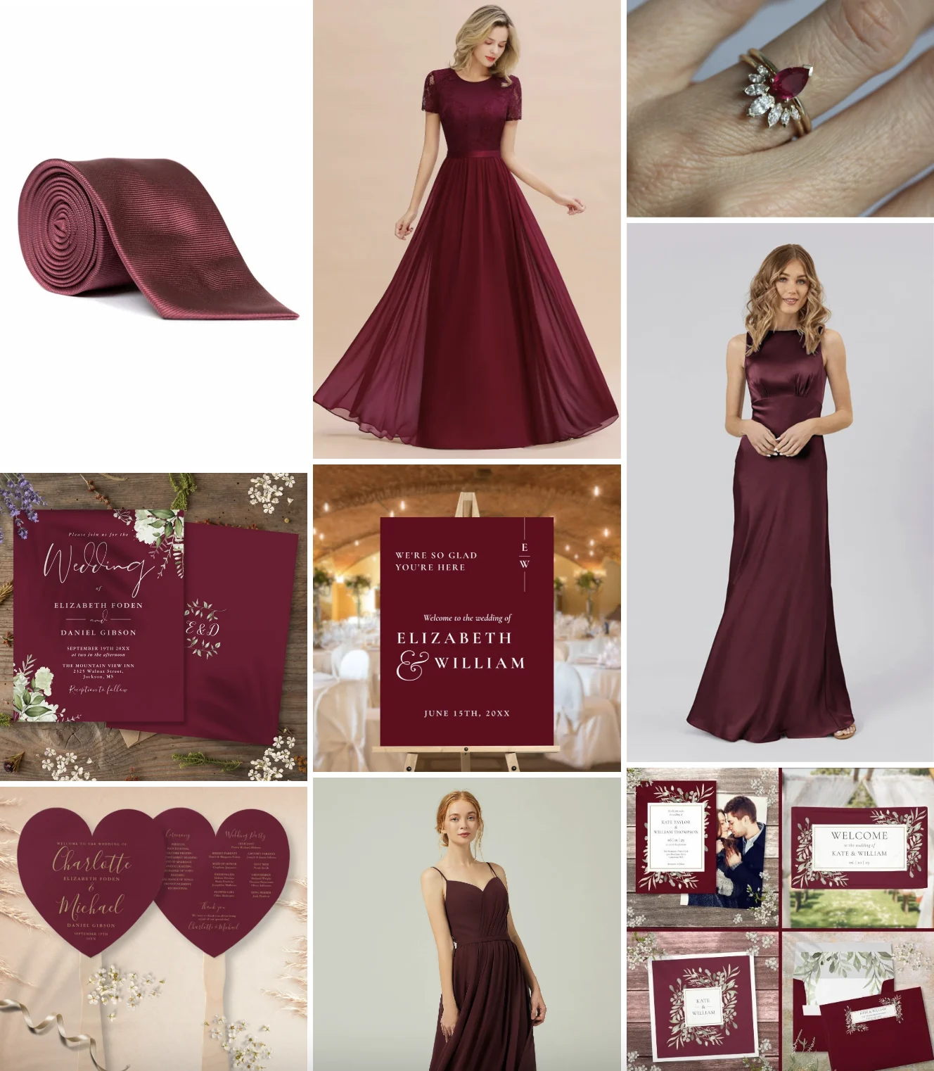 Burgundy Inspo Board Preview