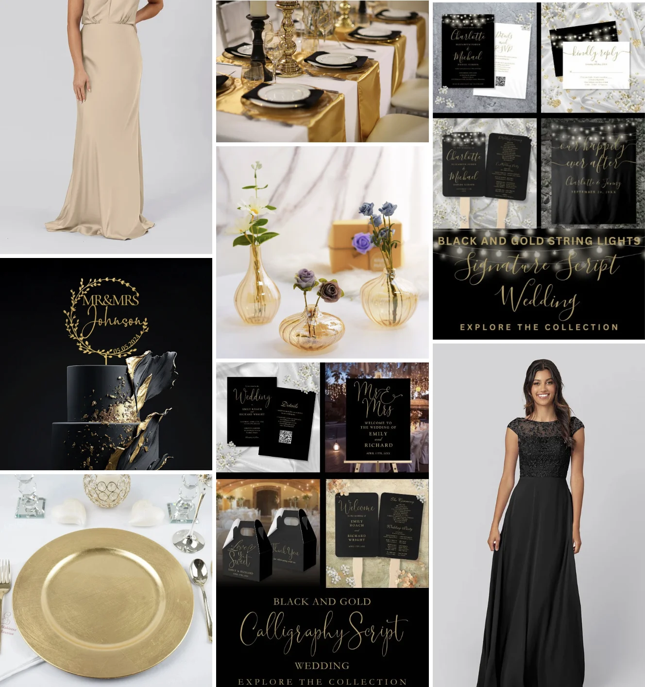 Black and Gold Inspo Board Preview