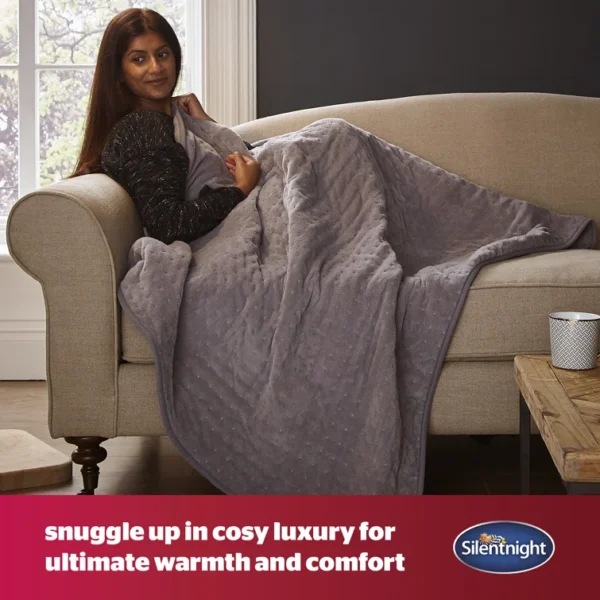 Wayfair Silentnight Comfort Control Heated Throw Super-soft with 9 Settings Over Blanket