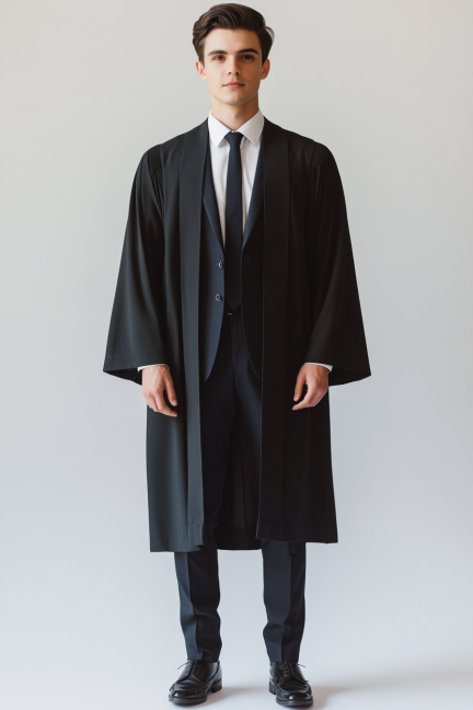 Simple male graduation outfit