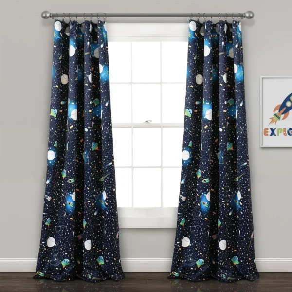 Wayfair Universe Polyester Room Darkening Curtain Pair (Set of 2)