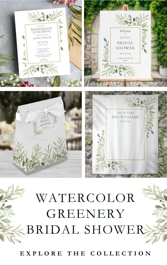 Botanical Greenery Bridal Shower Suite