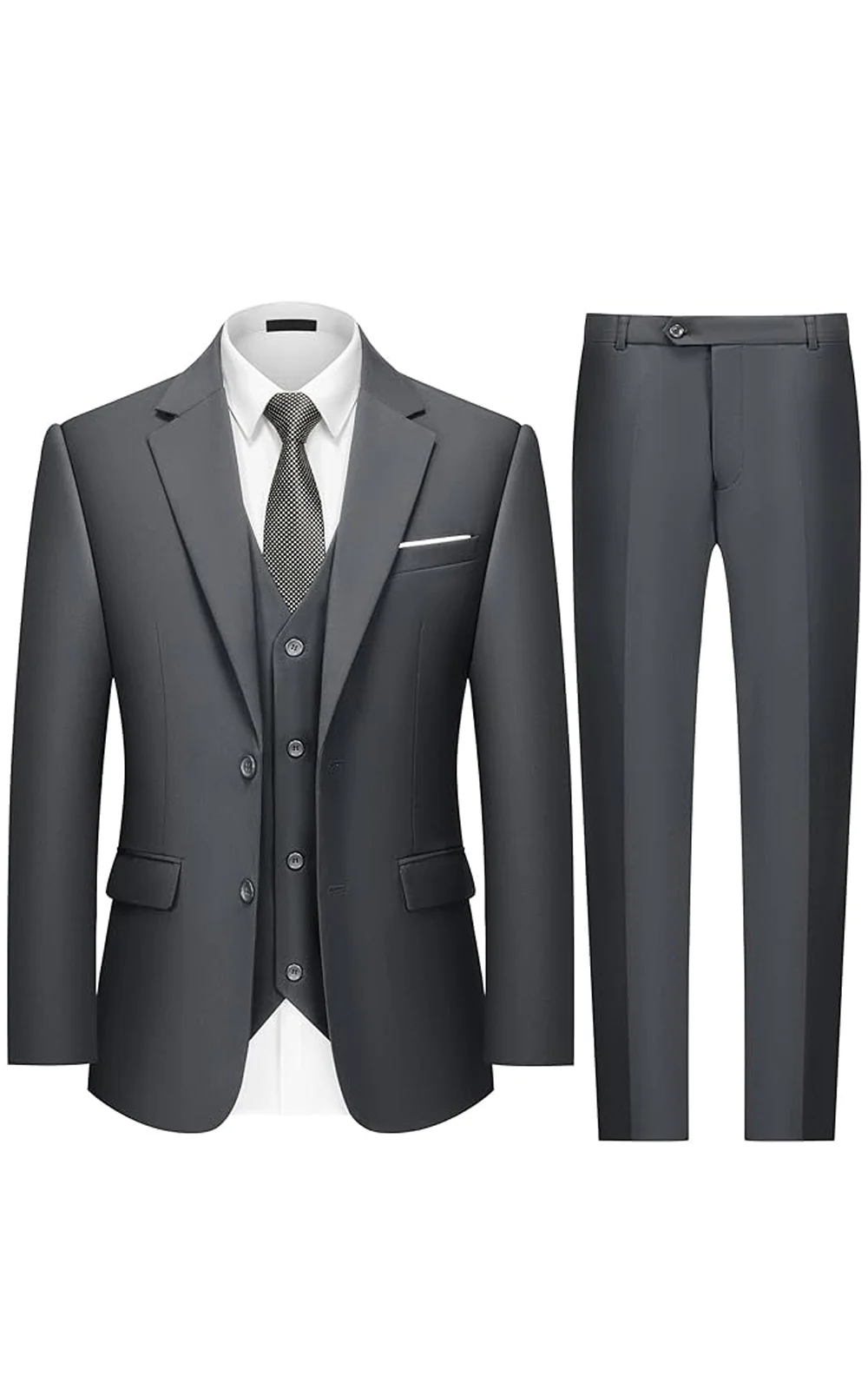 MAGE MALE Mens 3 Piece Slim Fit Suits Tuxedo Suit Set