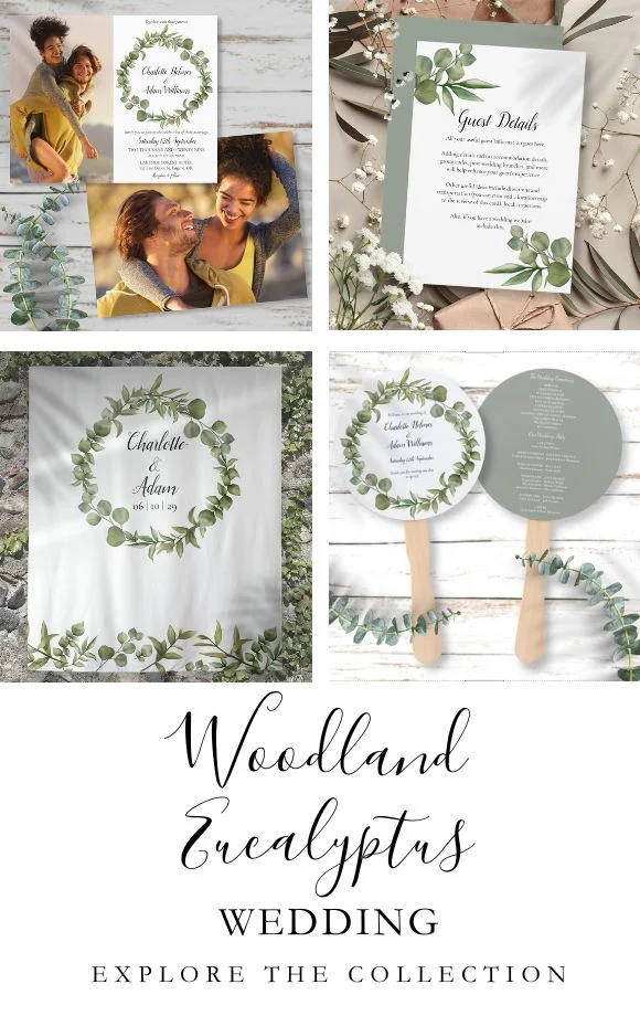 Woodland Eucalyptus Greenery Garland Wedding Suite Cover
