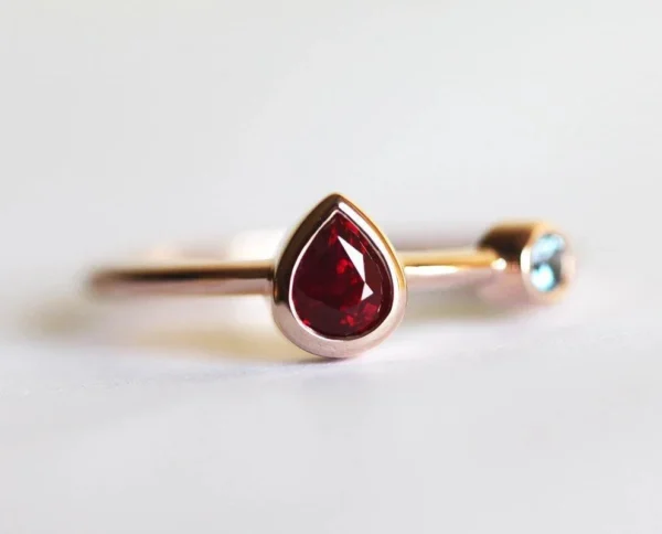 Capucinne Ruby Engagement Ring