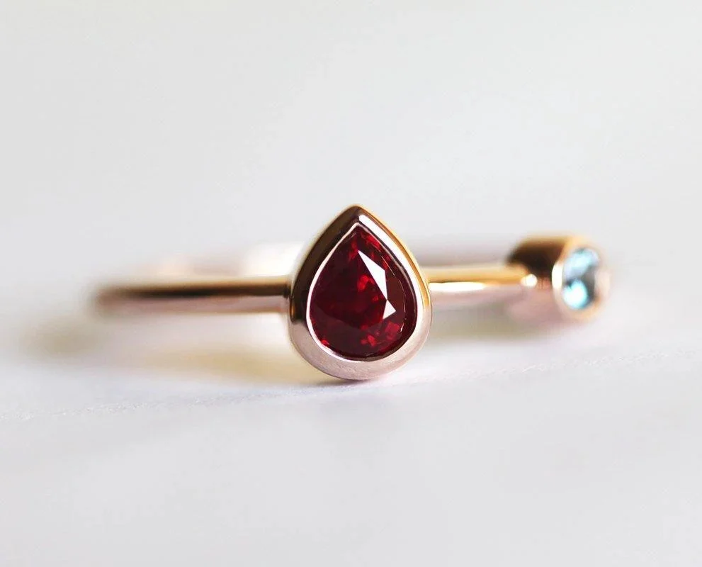 Capucinne Ruby Engagement Ring