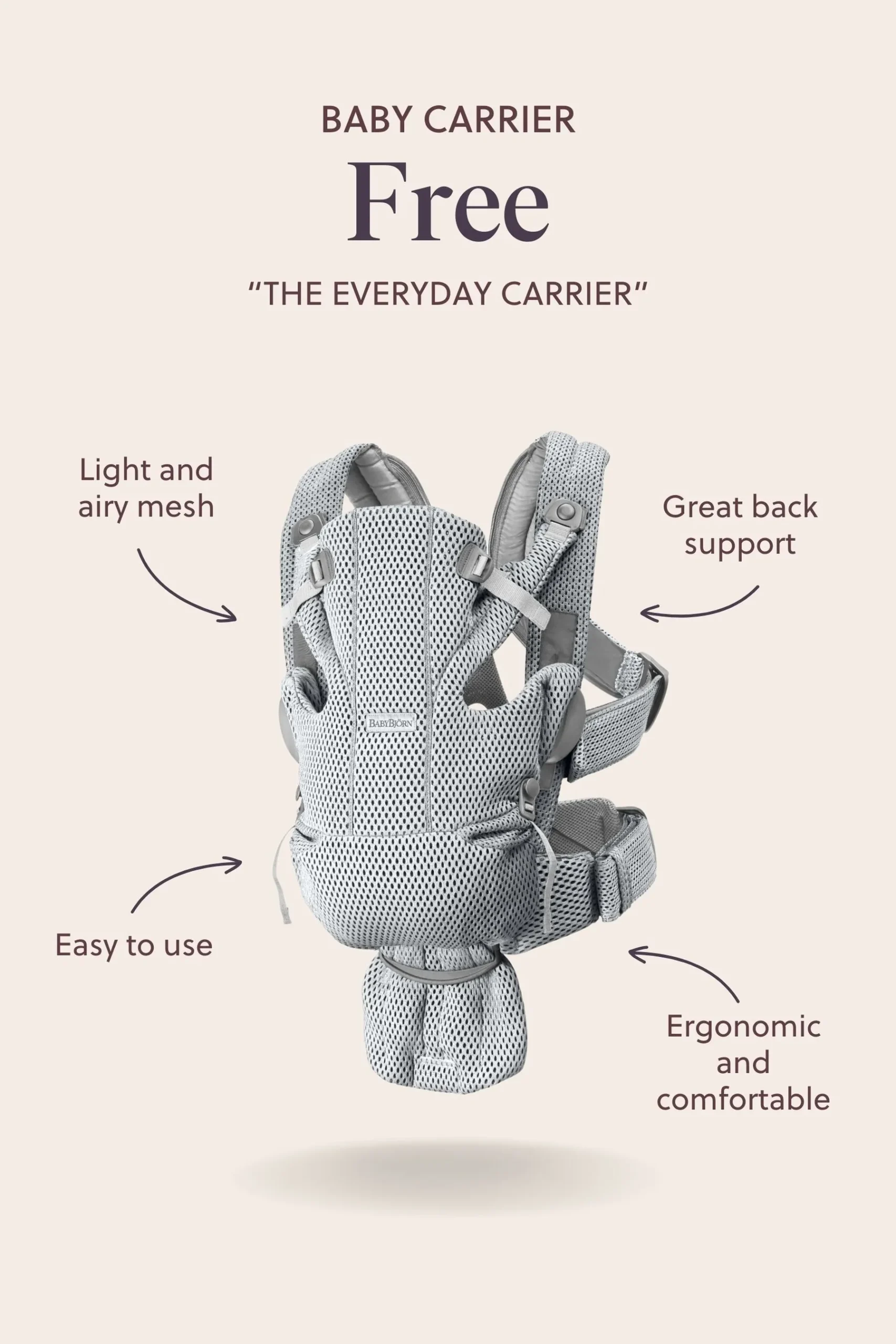 BabyBjörn Baby Carrier Free descriptive