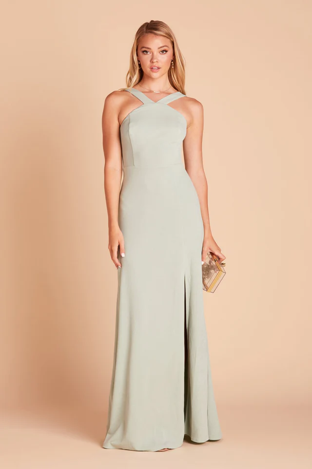Birdy Grey Gene Crepe Sage Bridesmaid Dress