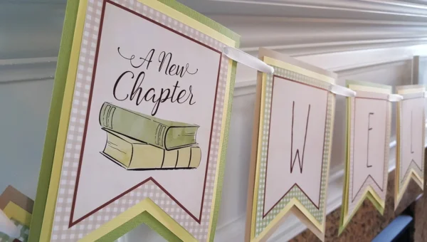 A New Chapter Baby Shower Banner