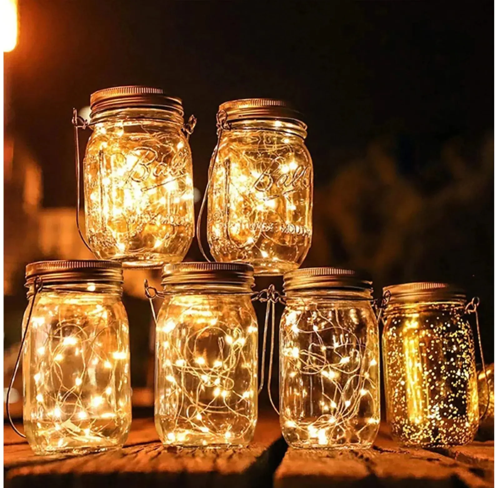 LED Mason Jar Wedding Decor