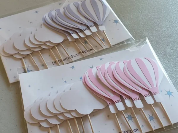 Hot Air Balloon Cupcake Topper