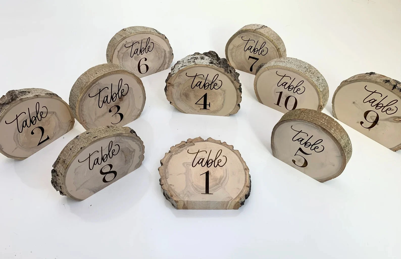 Engraved Wedding Table Numbers