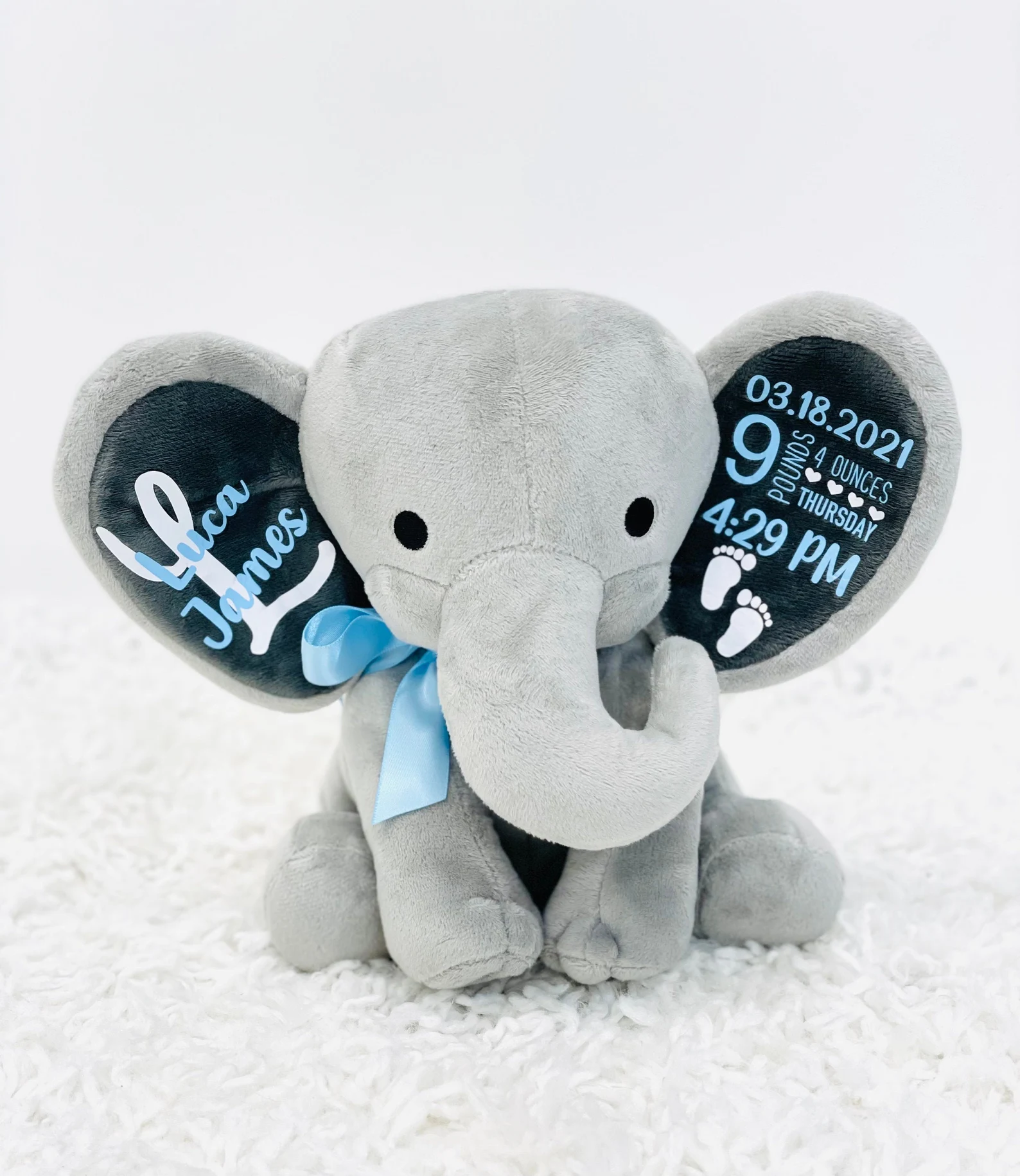 Personalized Elephant Newborn Gift