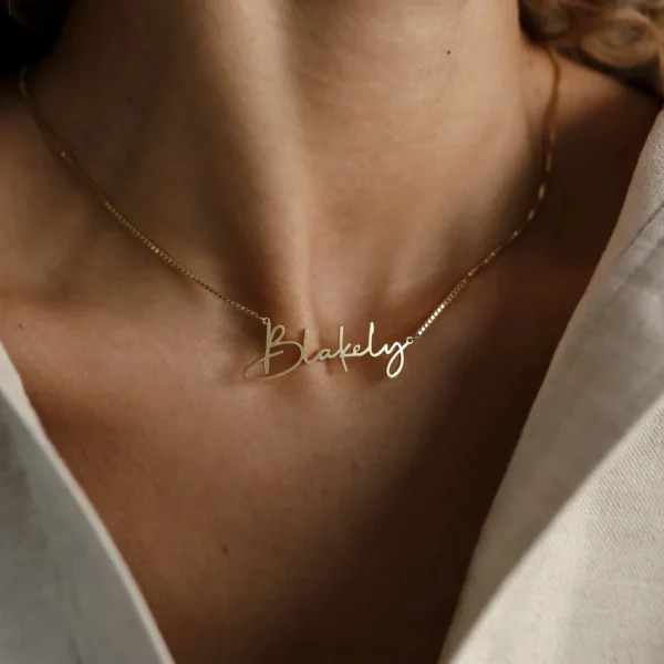 Minimalist Gold And Silver Name Necklace