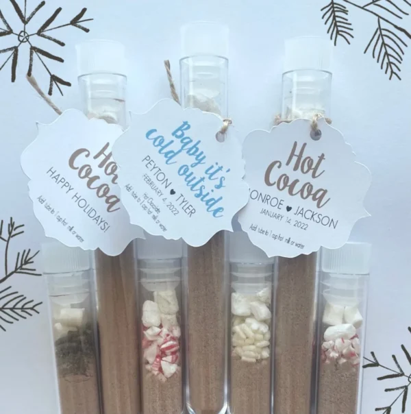 Hot Chocolate Tube Favor