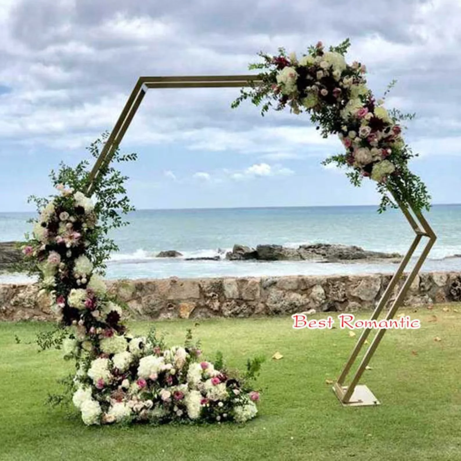 Hexagonal Wedding Arch In Situ