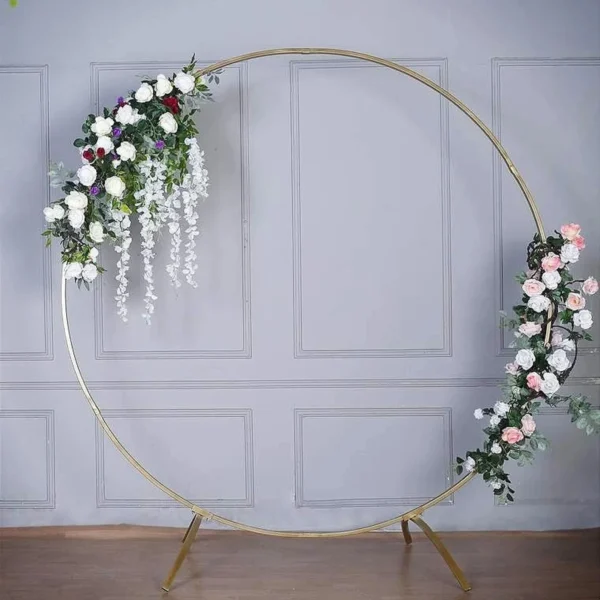 7.5ft Gold Metal Wedding Arch
