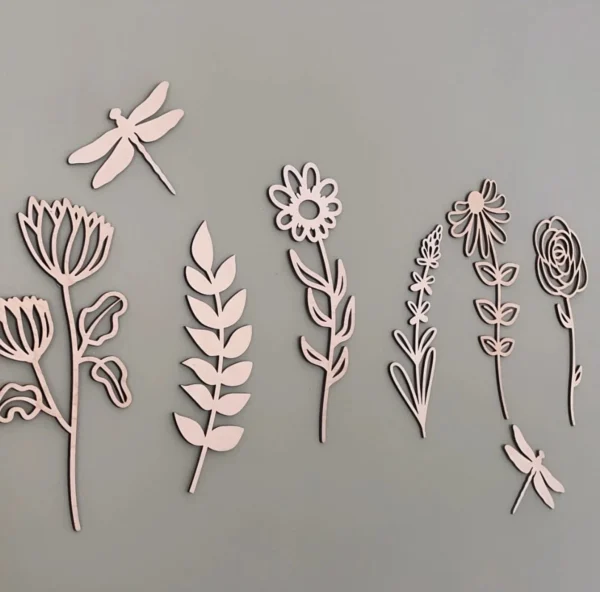 Etsy Wooden Wildflower Wall Decor