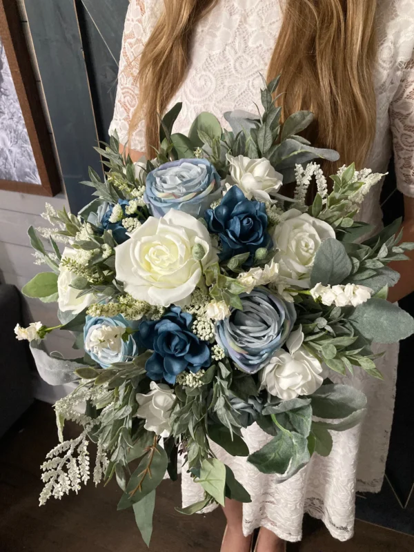 Dusty Blue Wedding Bouquet