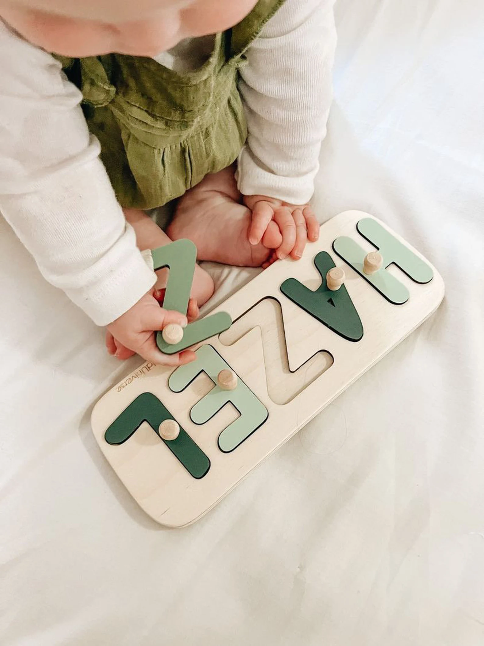 New Baby Gift Wood Name Puzzle for Toddler Montessori Puzzle