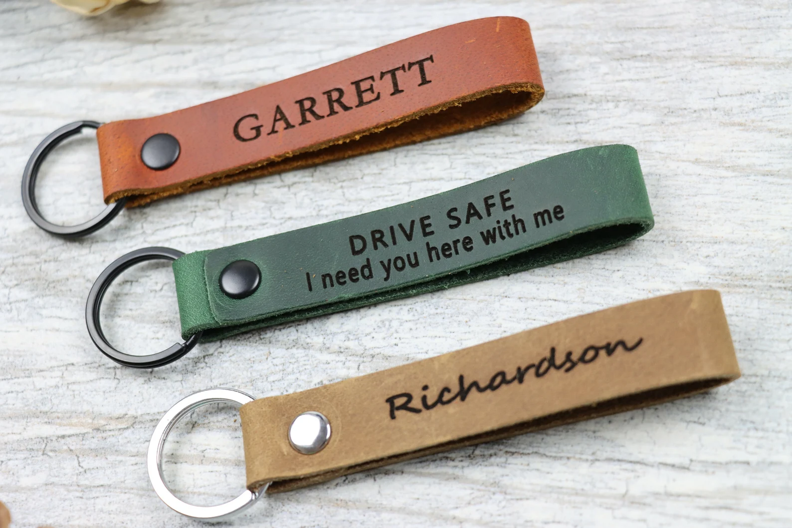Personalized Leather Keychain