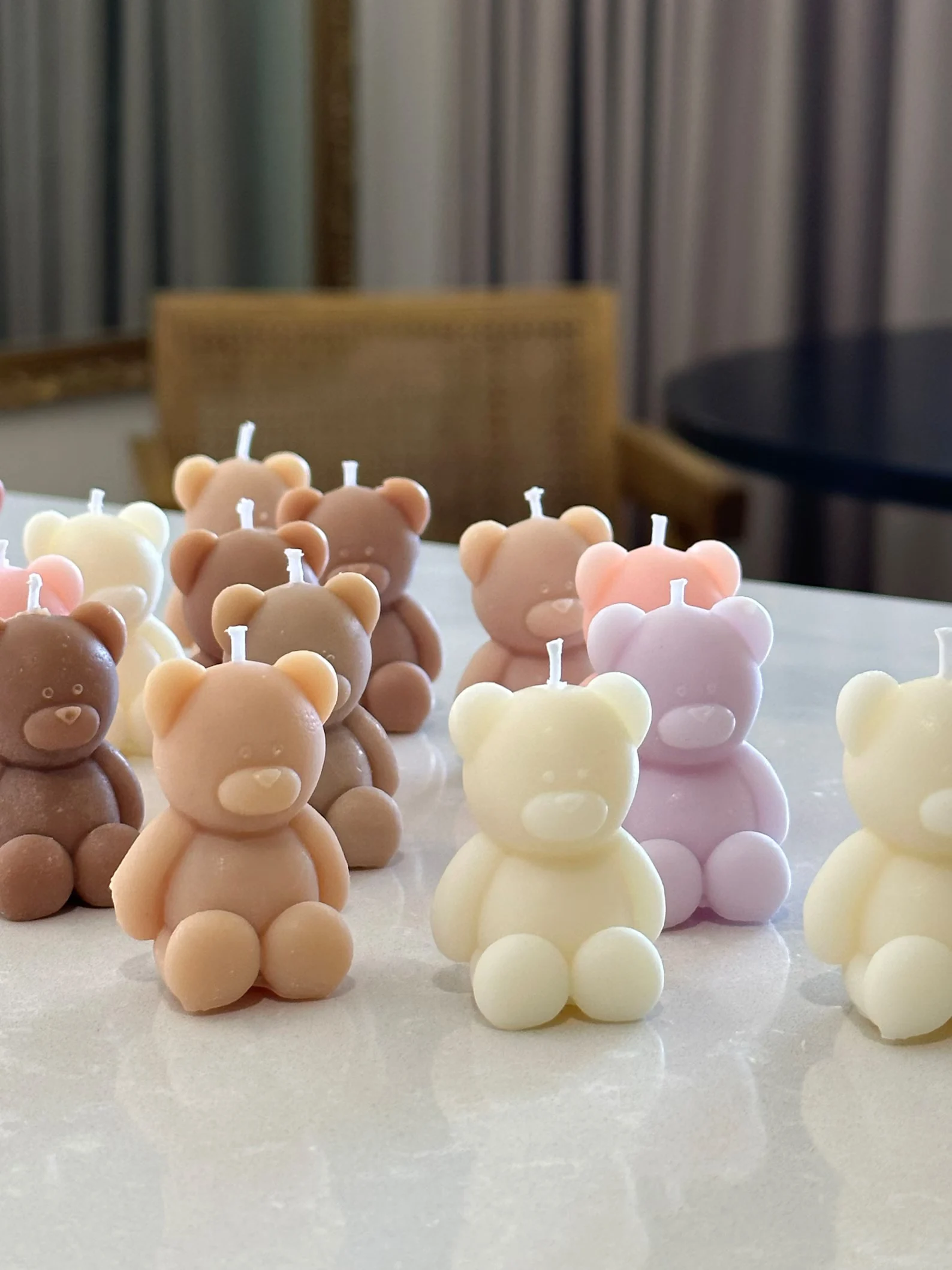 Teddy Bear Mini Unscented Candles