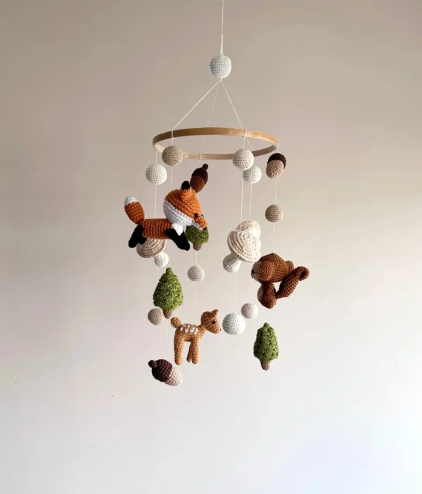 Etsy Woodland Animals Baby Mobile