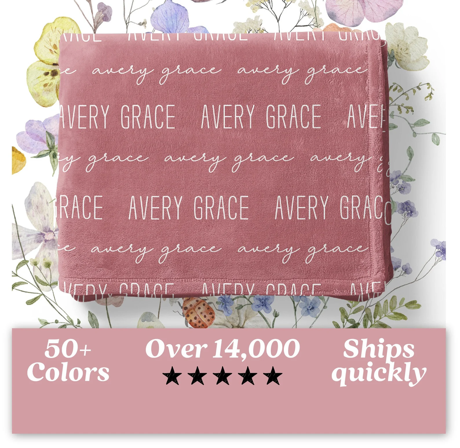 Personalized Baby Name Swaddle Blanket