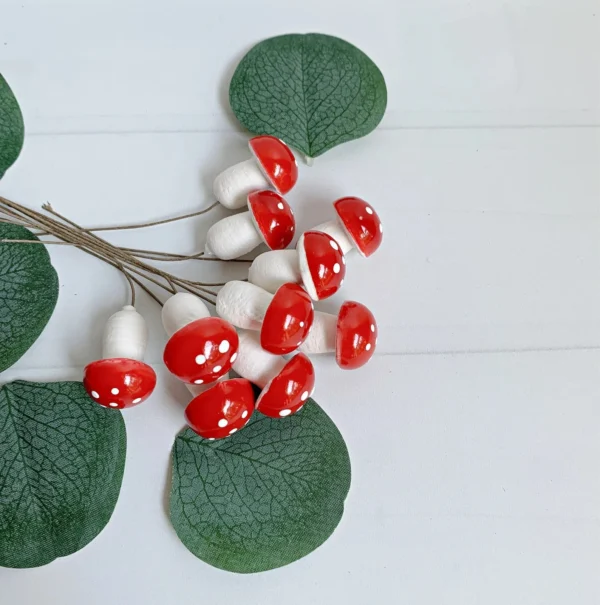Miniature Wired Mushrooms