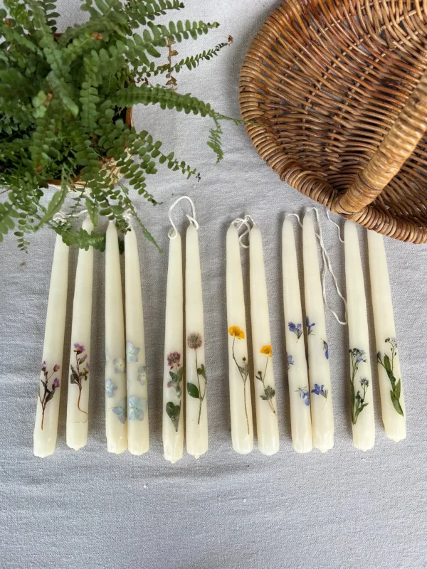 Botanical Taper Candles