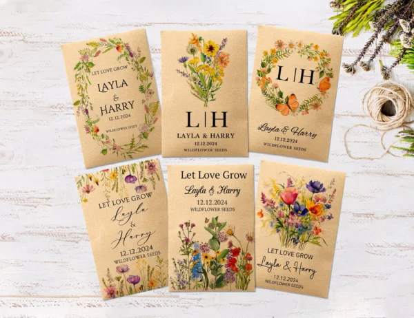 Wildflower Seed Packet Wedding Favor
