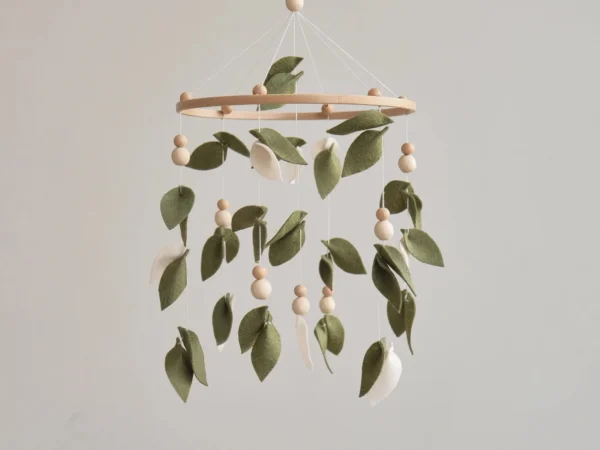 Etsy Floral Leaf Baby Mobile
