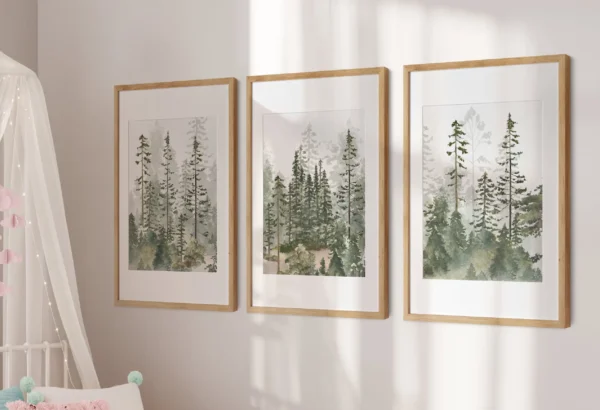Etsy Pine Tree Nursery Decor Prints