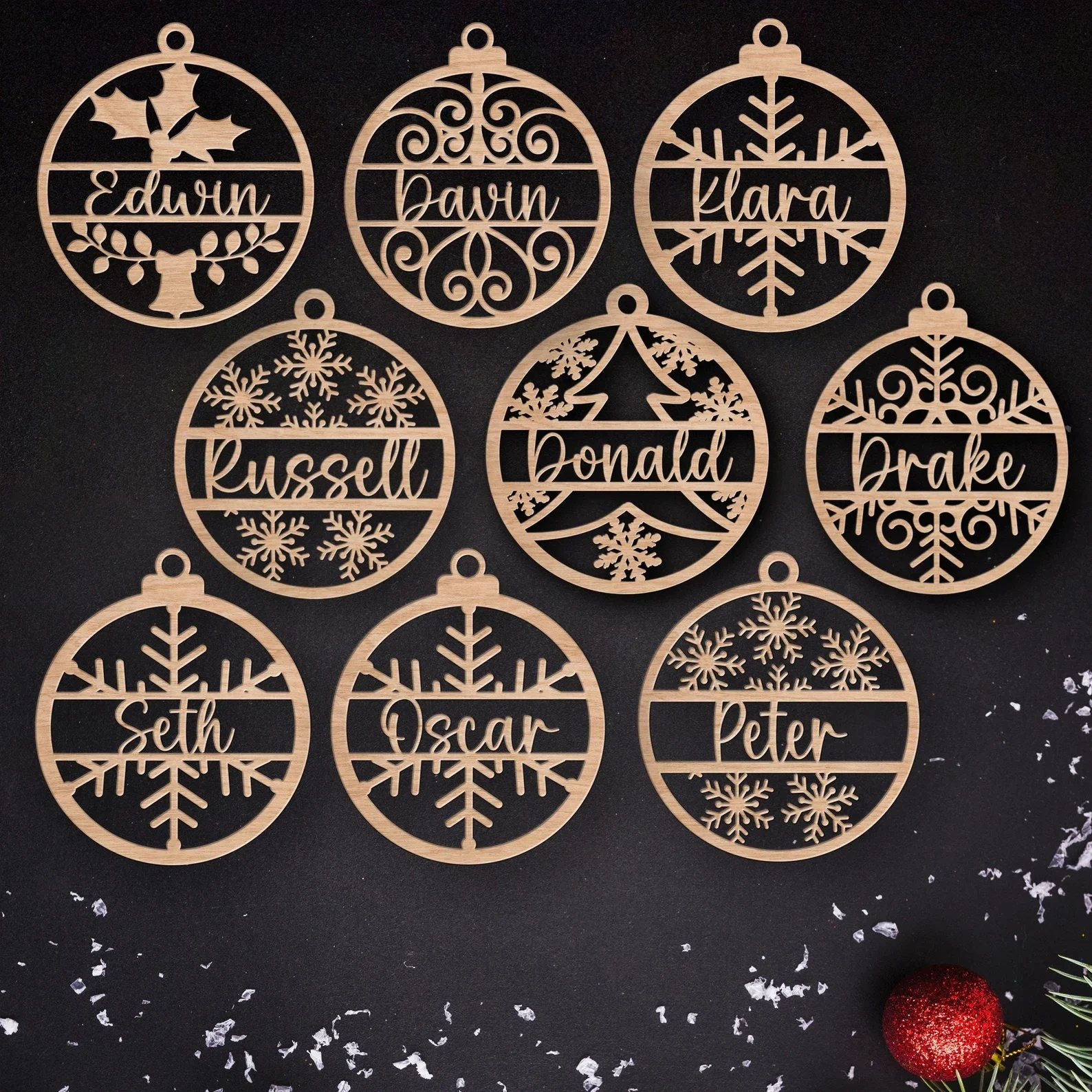 Personalized Wooden Christmas Ornament