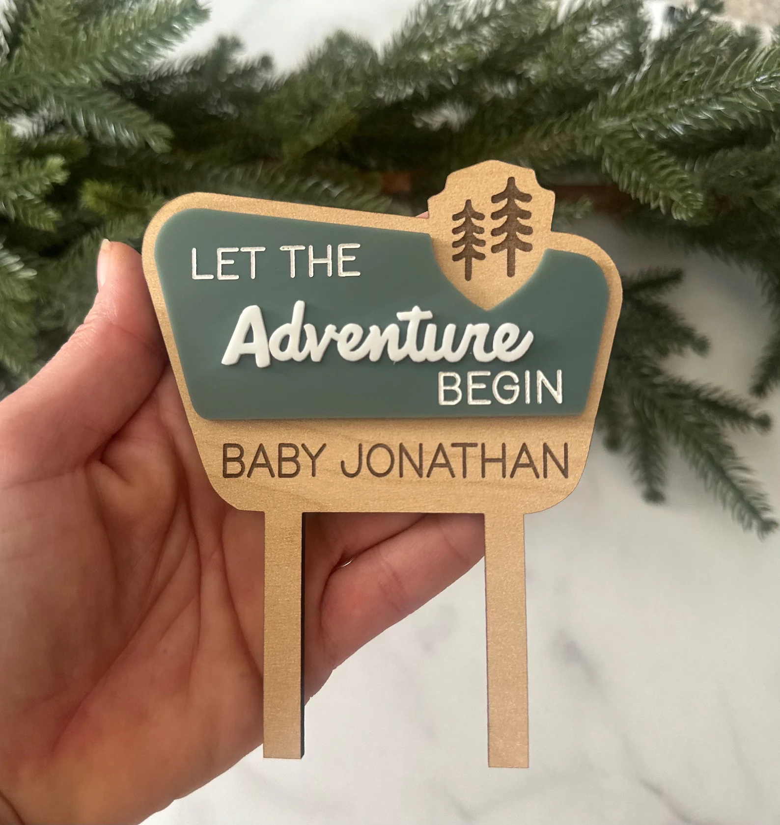 Let the Adventure Begin Cake Topper