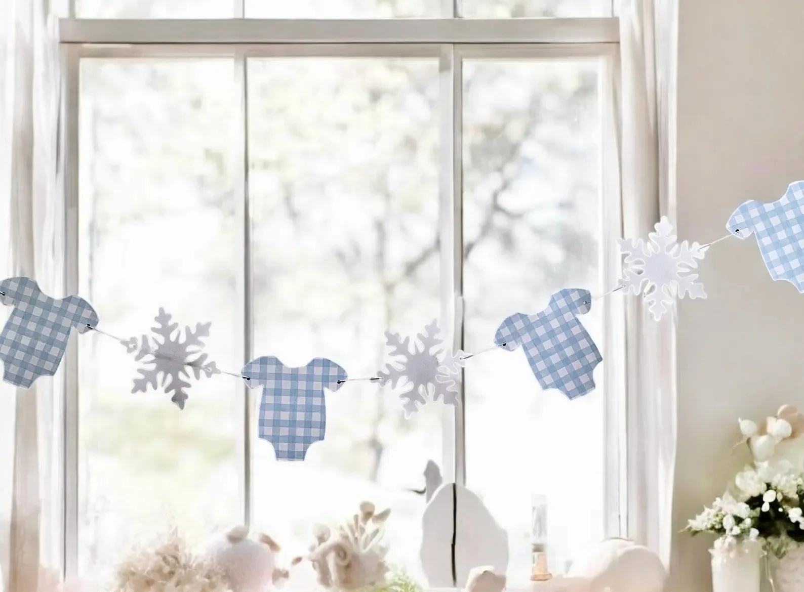 Snowflake Baby Shower Garland