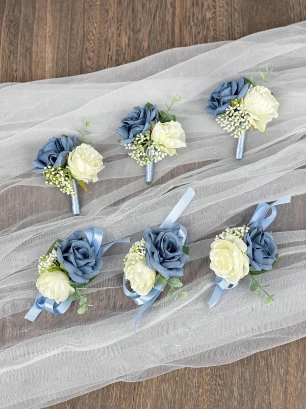 Dusty Blue Boutonniere