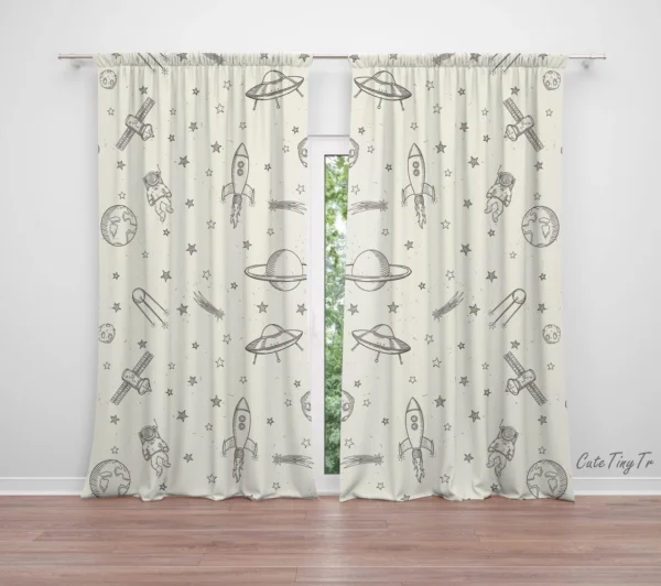 Etsy Space Themed Baby Boy Room Curtain Nursery Curtains Window Curtains