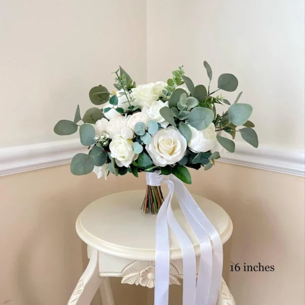 Ivory-White & Greenery Bouquet