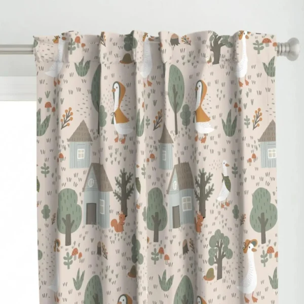 Etsy Whimsical Goose Farmhouse Cottagecore Curtain Panel