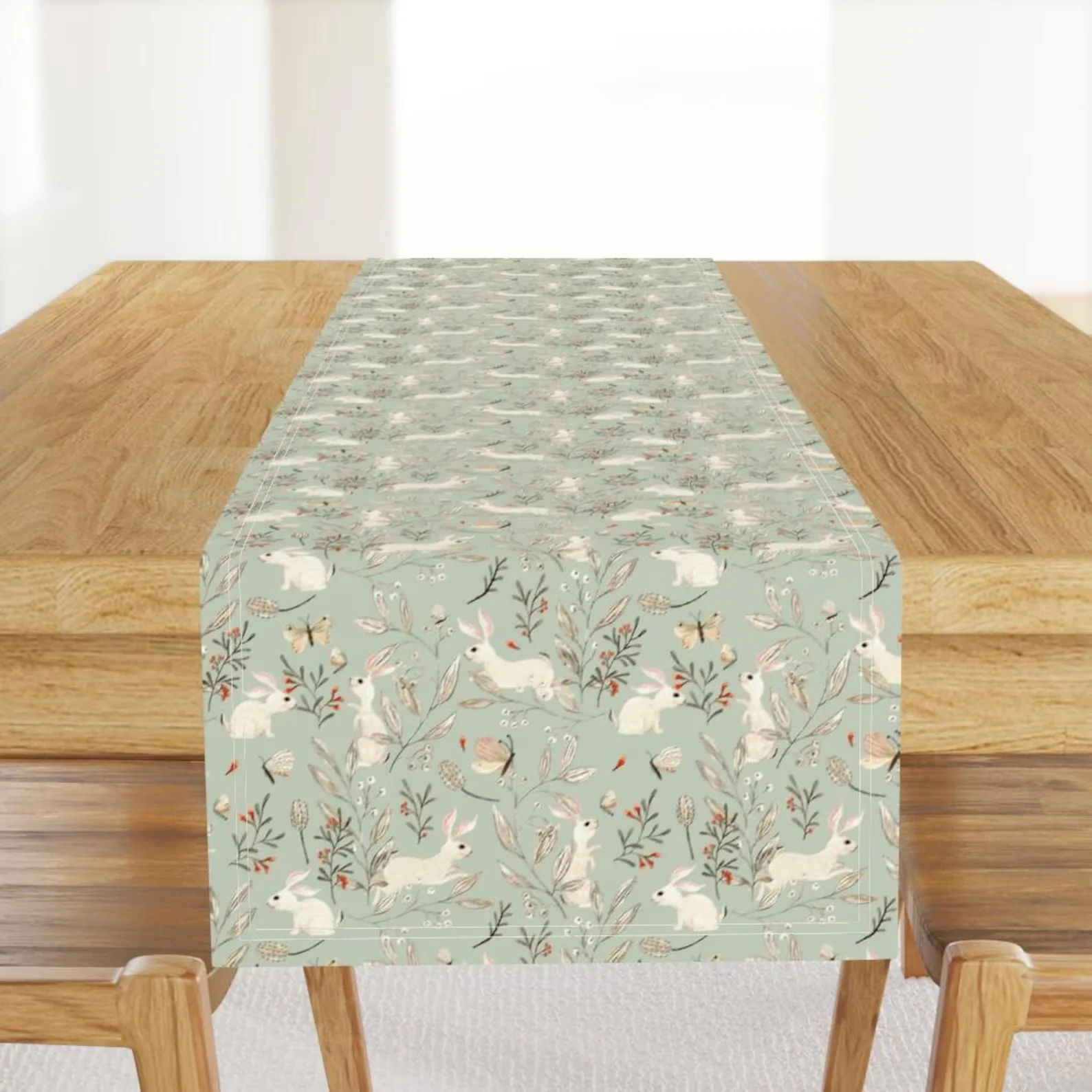 Whimsical Bunnies Table Runner