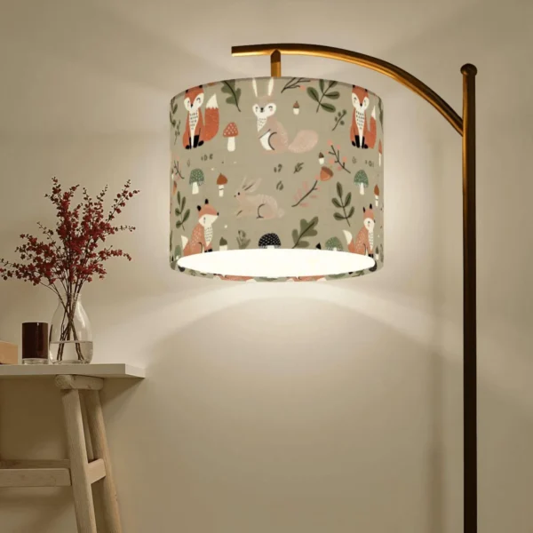 Etsy Woodland Animal Nursery Remote Control Floor Lamp