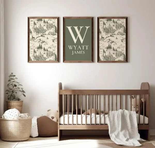 Etsy Personalized Deer Nursery Print